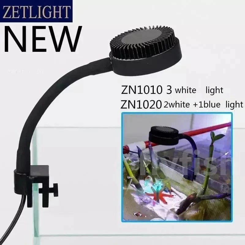 Zetlight LED lampe M1 LED Full Spectrum Nano Liten Akvarium Fiskebeholdning Sjøvann Saltvann Marine Koralrev LED og plante Lys | Skanto