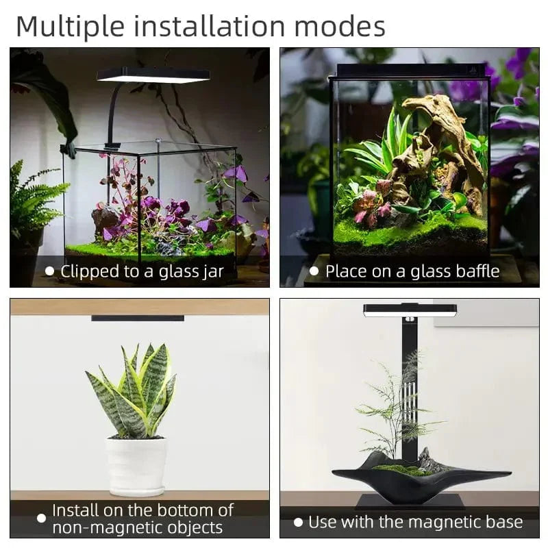 UKE AQUA USB akvarielampe Plant Grow Full spektrum LED Økologi Mikrolandskap lys Nano akvarielampe | Skanto