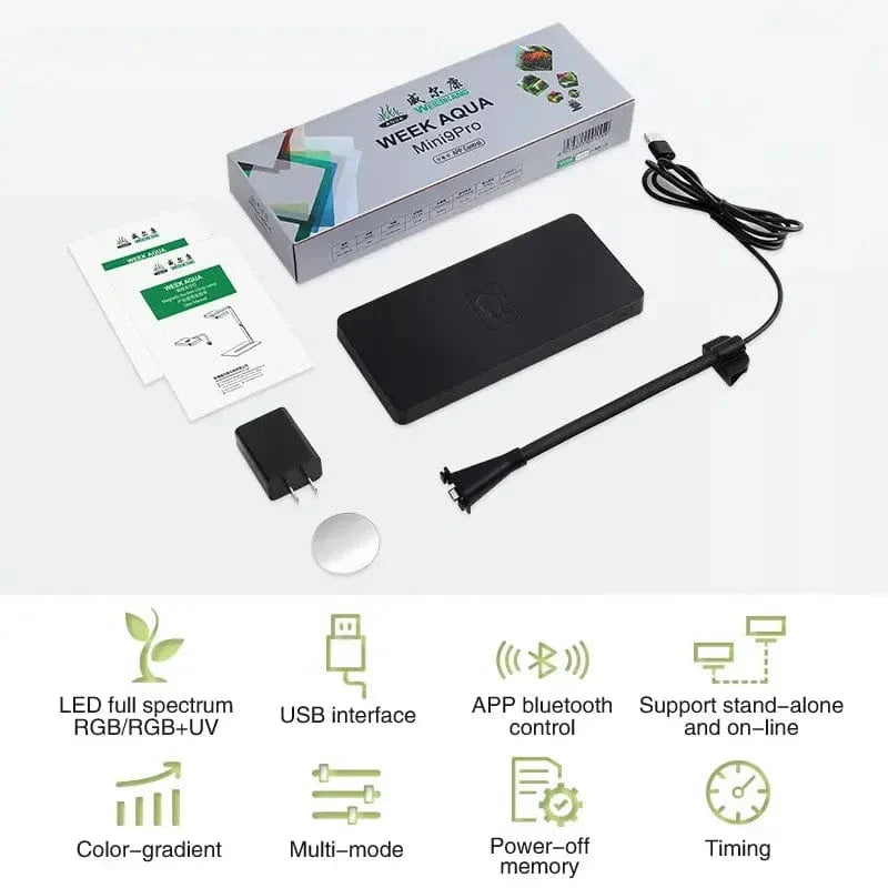 UKE AQUA USB akvarielampe Plant Grow Full spektrum LED Økologi Mikrolandskap lys Nano akvarielampe | Skanto
