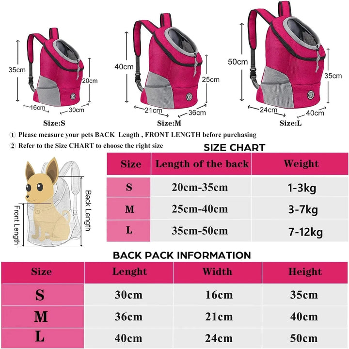 Pet Dog Carrier Bag Carrier For Dogs Backpack Portable Travel Breathable Dog Bag Outdoor Dog Carrier Bag Pet Carrying Supplies | Skanto