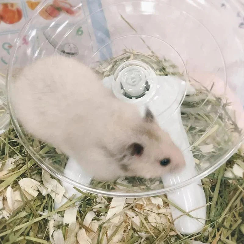 Pet Hamster Løpehjul Stille Flygende Tallerken Stålaksling Løpedisk Leker Bur Lite Dyr Hamster Tilbehør | Skanto