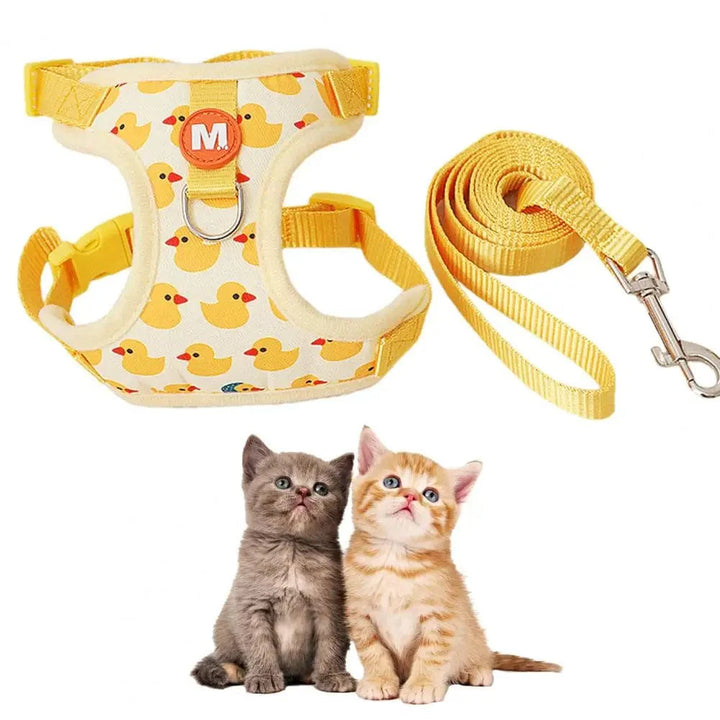 Pet Vest Vest Med Koble Tegneserie Gul And Gå-i Justerbar Spenne Liten Hund Valp Katt Seler Kjæledyr Utstyr | Skanto
