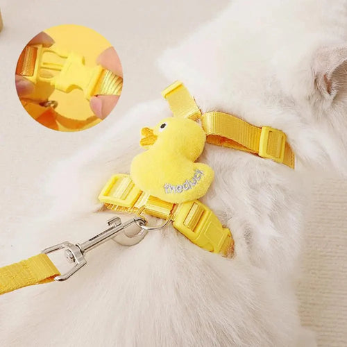 Pet Vest Vest Med Koble Tegneserie Gul And Gå-i Justerbar Spenne Liten Hund Valp Katt Seler Kjæledyr Utstyr | Skanto