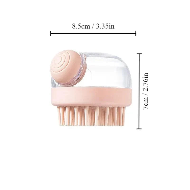 1stk Pet Bath Brush Myk Silikon Med Sjampo Dispenser Skånsom Massasje For Pelspleie Og Rensing Av Pels Og Hår | Skanto