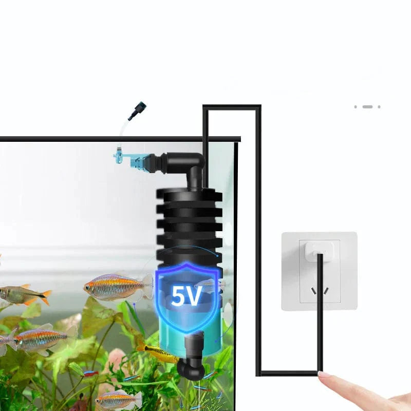 Qanvee Elektrisk Vann Svamp USB Renseteknologi Biologisk Oksygen Fishtank Filter Skum Akvarium Tilbehør Filtro Utstyr Varer | Skanto