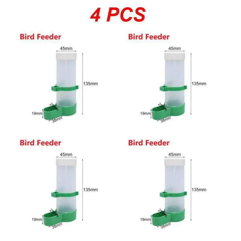 1/2/4PCS Vanningsautomat for Fugl Plast Mat Vann Feeding Automat Drinker Papegøye Kjæledyr Papegøye Drikke Kopp Skåler Kjæledyr Fugl Utstyr | Skanto