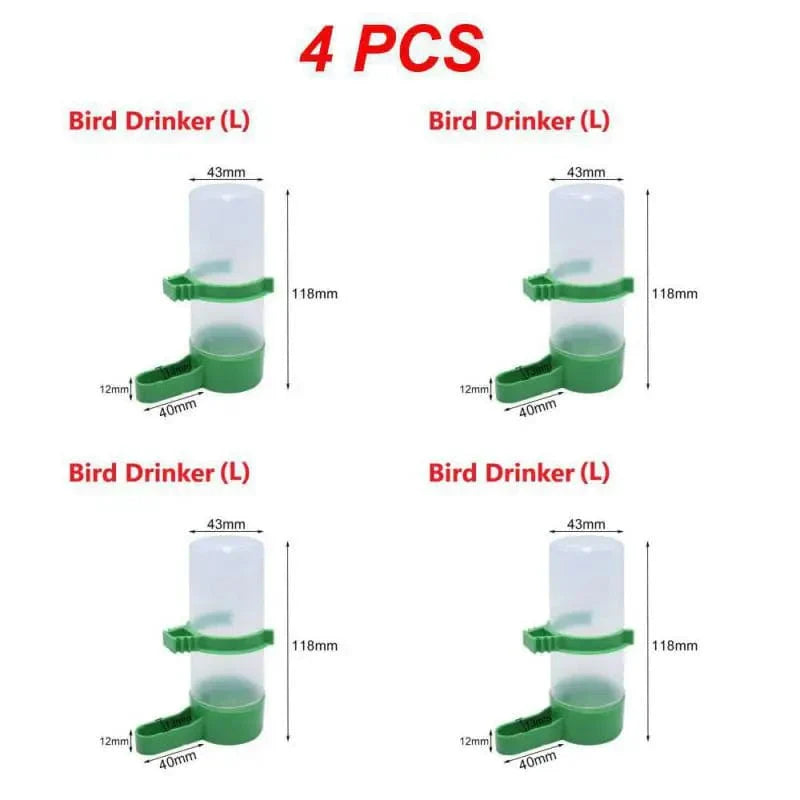 1/2/4PCS Vanningsautomat for Fugl Plast Mat Vann Feeding Automat Drinker Papegøye Kjæledyr Papegøye Drikke Kopp Skåler Kjæledyr Fugl Utstyr | Skanto