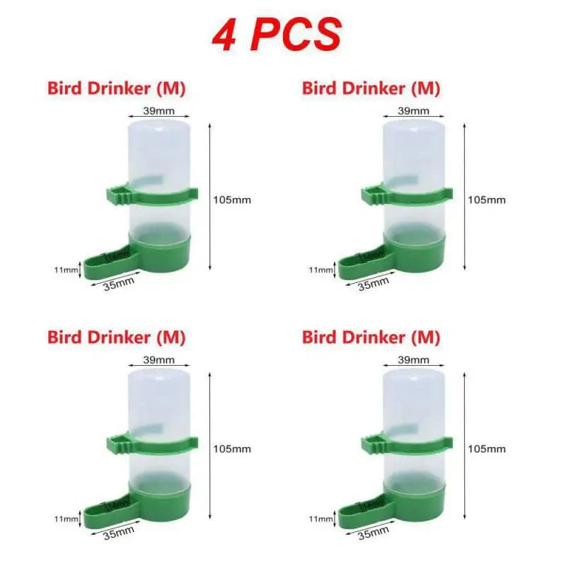 1/2/4PCS Vanningsautomat for Fugl Plast Mat Vann Feeding Automat Drinker Papegøye Kjæledyr Papegøye Drikke Kopp Skåler Kjæledyr Fugl Utstyr | Skanto