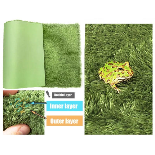 Tykk Dobbel Lag Reptil Dyr Mose Teppet Pute Material Frosk Skilpadde Slange Gecko Matter Fuktighetsgivende Falsk Gress | Skanto