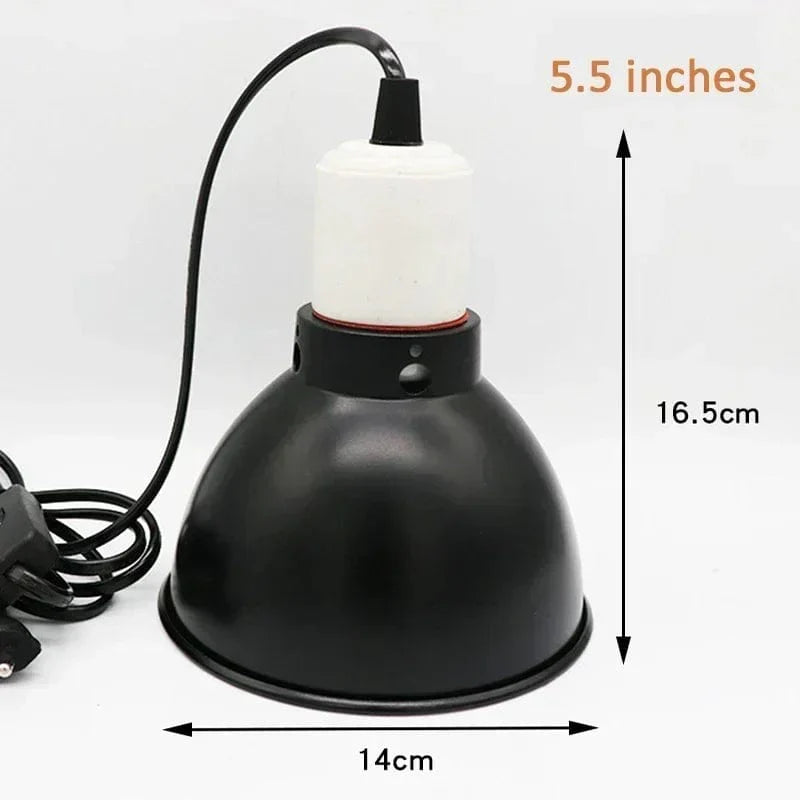 Reptil Lampe Sett Belysning 300W E27 100-240V UVB Reptil Oppvarmingslampe Stativ Kjæledyr Lyspære Holder Lampedeksel Utstrålingslampe | Skanto