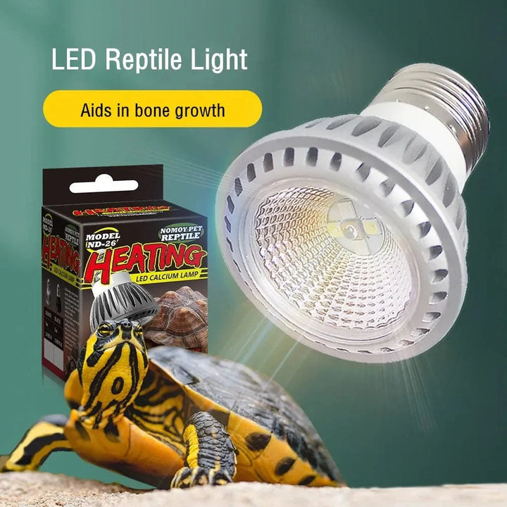 UVA + UVB LED Reptilbelysning Skillpadde Solplattform Full Spektrum Sollampe Solbade Varmlampe for Øgler Reptiler og Amfibier | Skanto