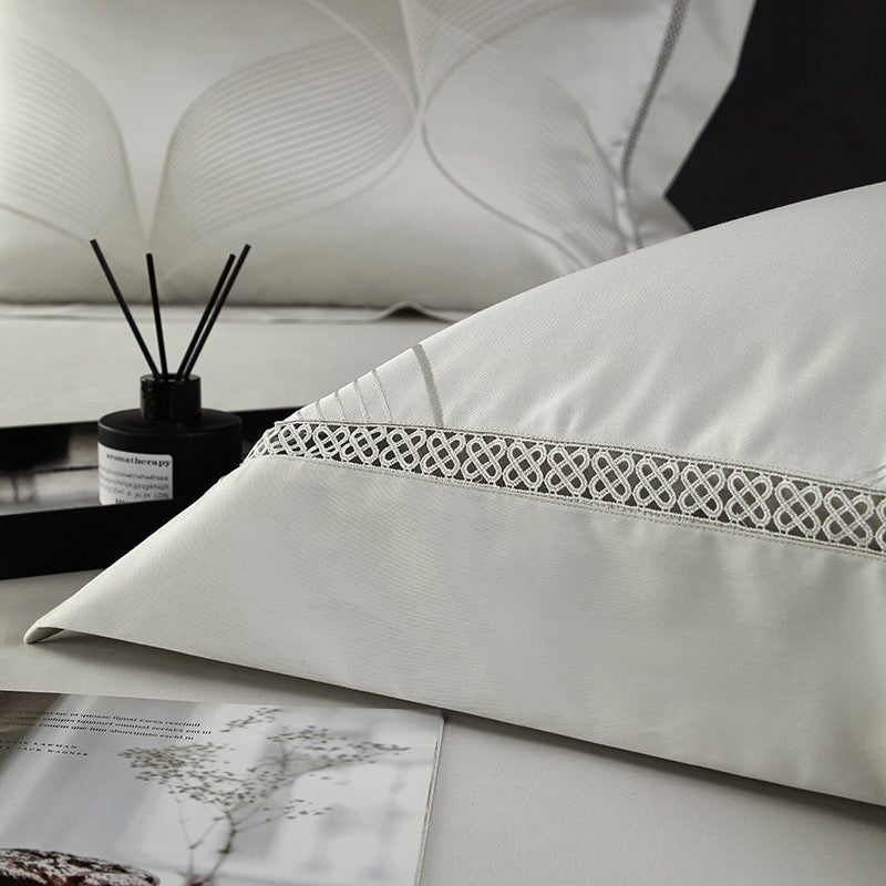 Platinum Luxury Duvet Cover Set – 1000 TC Cotton med Silke Satin Finish | Skanto