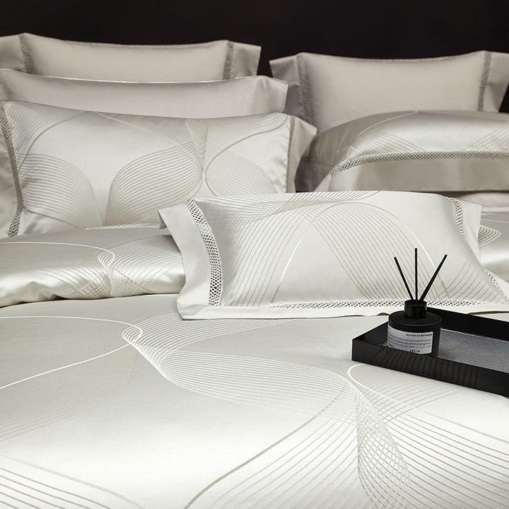 Platinum Luxury Duvet Cover Set – 1000 TC Cotton med Silke Satin Finish | Skanto