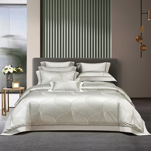 Platinum Luxury Duvet Cover Set – 1000 TC Cotton med Silke Satin Finish | Skanto