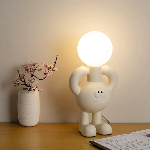 Skanto | Lekfull Bordlampe med Glasskule - Glombra