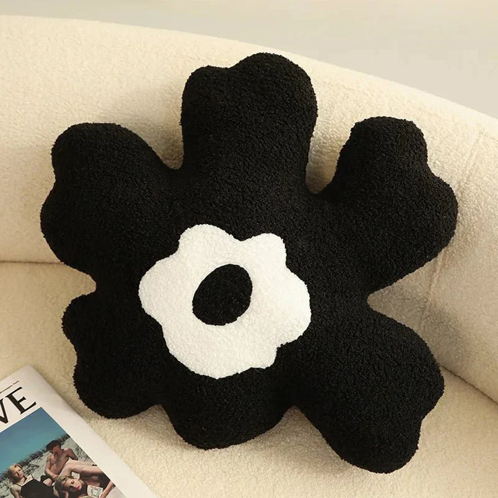 Plush Abstrakt Blomst Formpute i Mykt Bomullsmateriale | Skanto