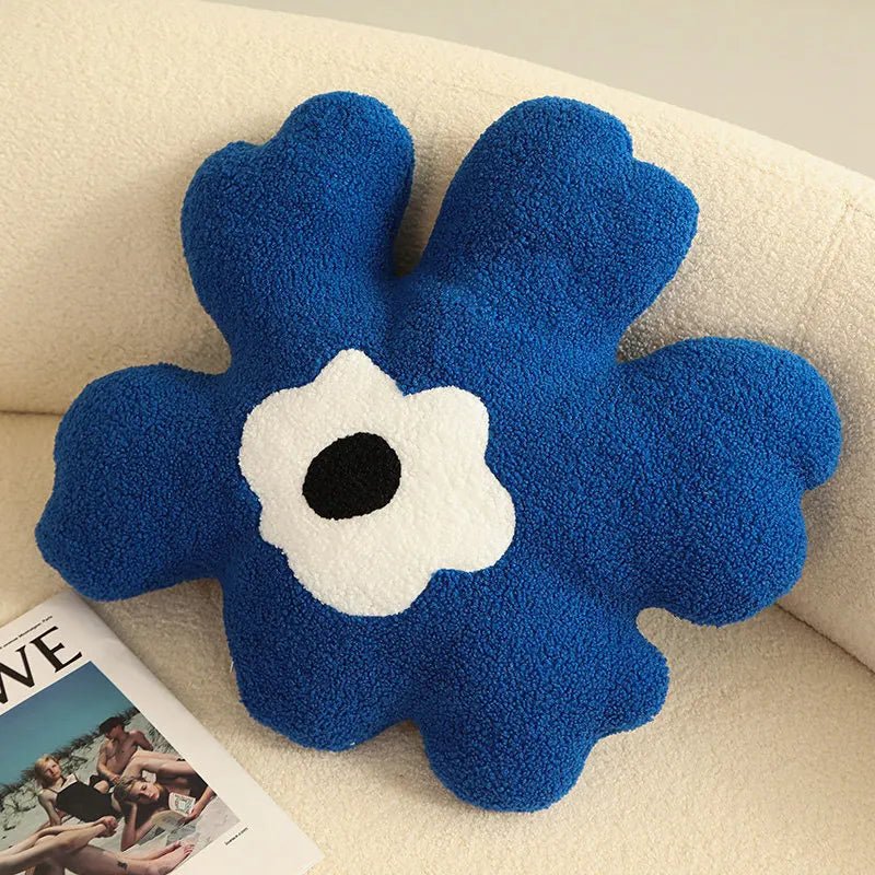 Plush Abstrakt Blomst Formpute i Mykt Bomullsmateriale | Skanto