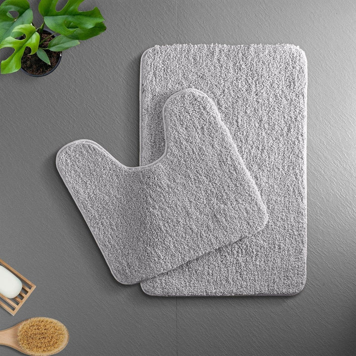 Skanto | VeluSoft Plush Mikrofiber Bade Matte | Hurtig-absorberende, Sklisikker Bade Rug for Komfort og Sikkerhet