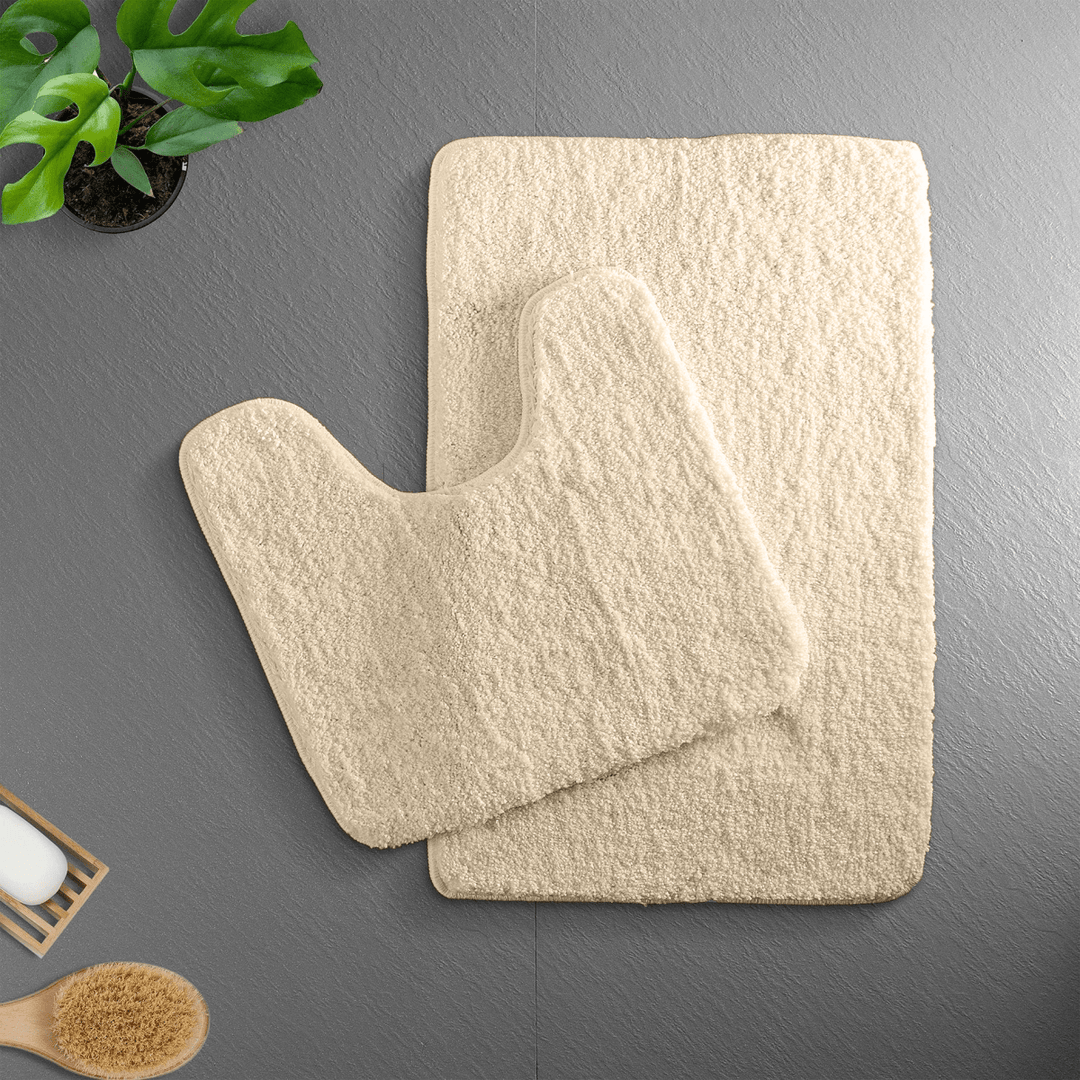 Skanto | VeluSoft Plush Mikrofiber Bade Matte | Hurtig-absorberende, Sklisikker Bade Rug for Komfort og Sikkerhet