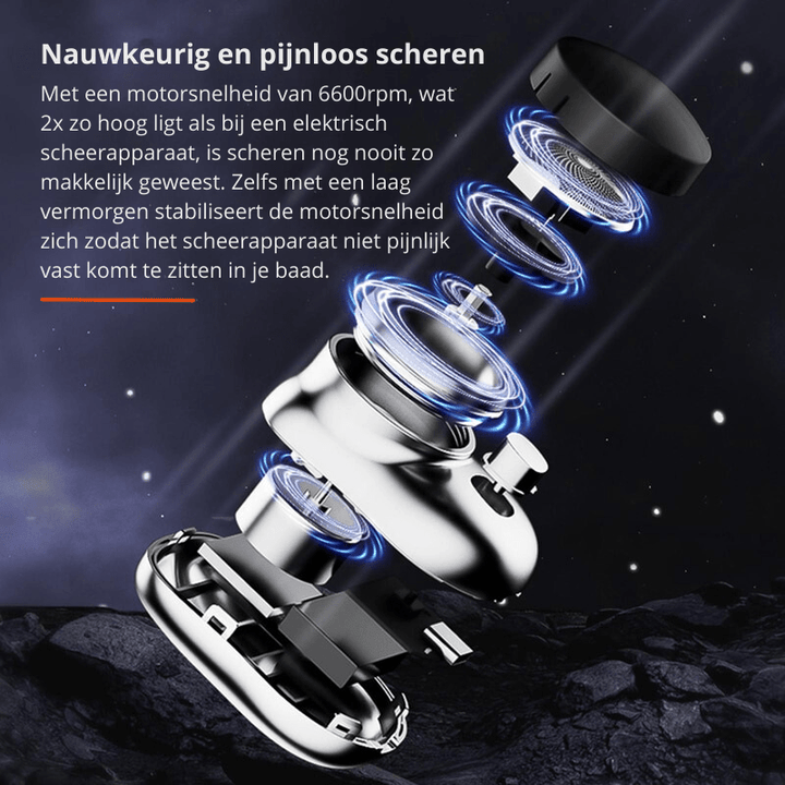 Skanto | Pocketshave – Kompakt Vanntett Reisebarberhøvel for Rask og Glatt Barbering