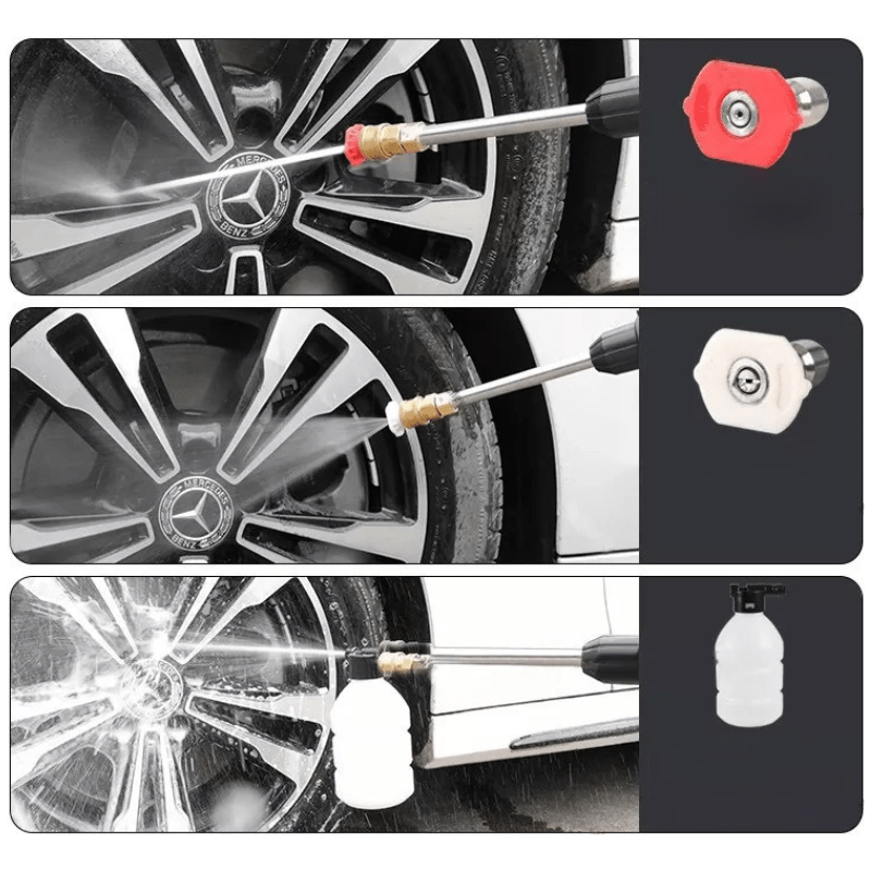 Norvo | CLEANBURST – Bærbar Elektrisk Høytrykkspyler med Skumflaske & Dobbelt Dyse