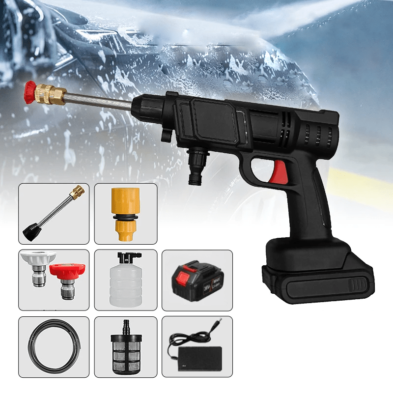 Norvo | CLEANBURST – Bærbar Elektrisk Høytrykkspyler med Skumflaske & Dobbelt Dyse