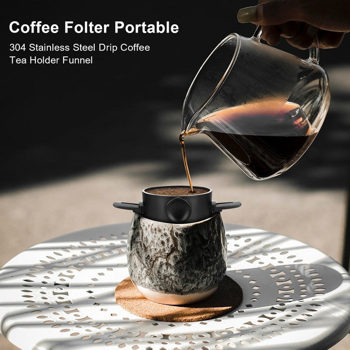 Bærbar sammenleggbar kaffefilter i rustfritt stål gjenbrukbar kaffetrakter | Skanto