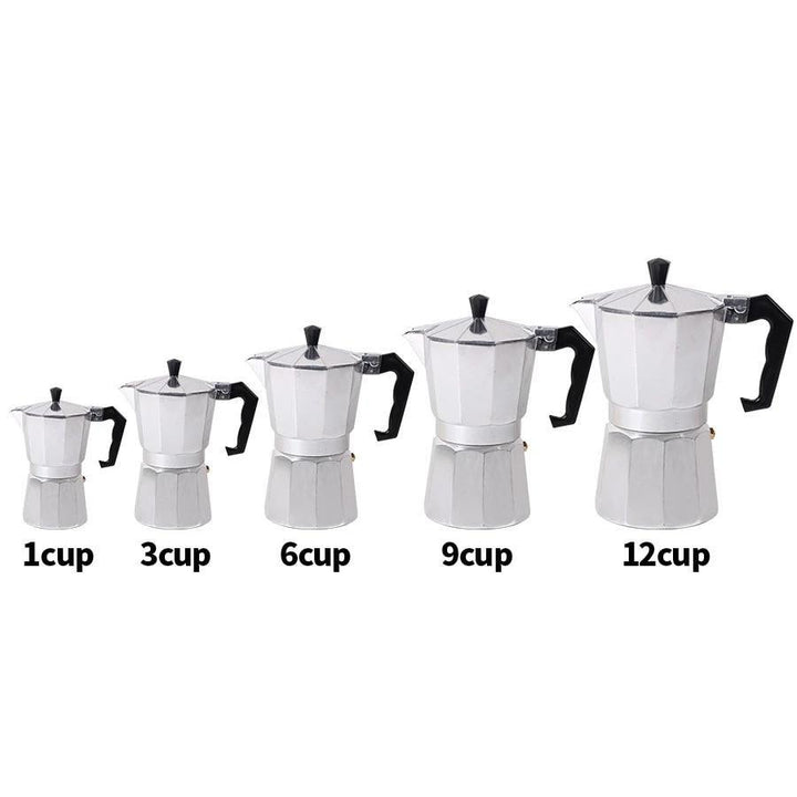 Bærbar hjem Moka Gryte Aluminium med Pulver Perkolator | Skanto