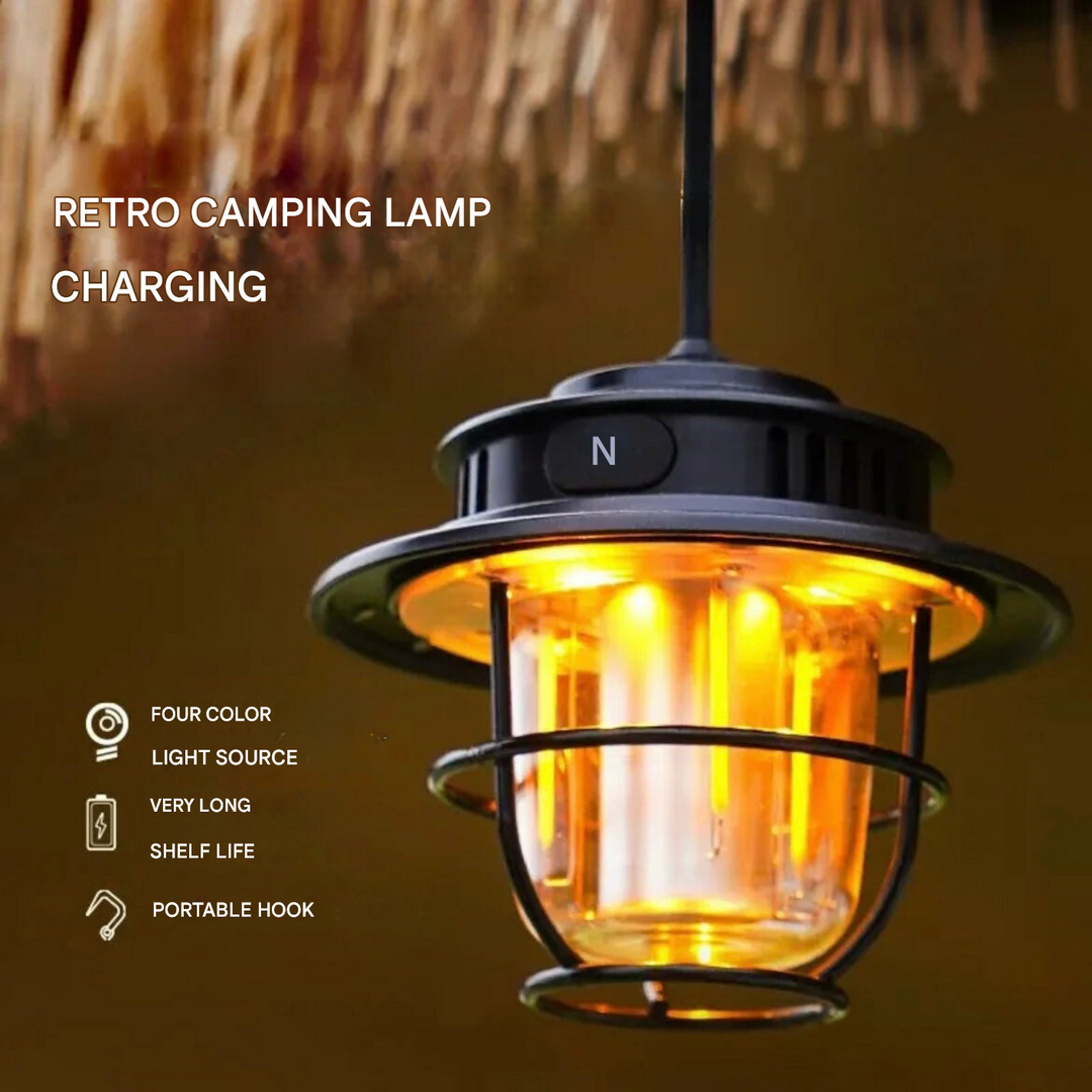 Skanto | Bærbar LED Campinglampe - VintaGlow