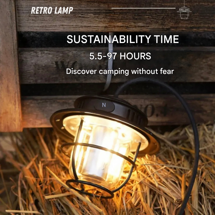 Skanto | Bærbar LED Campinglampe - VintaGlow