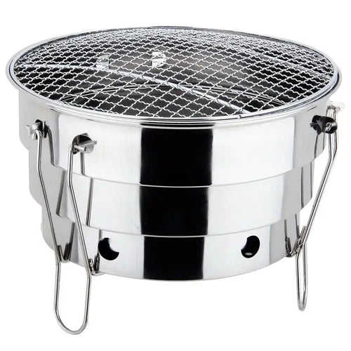 Bærbar utendørs BBQ-grill i rustfritt stål ildsted kullgrillbrenner | Skanto