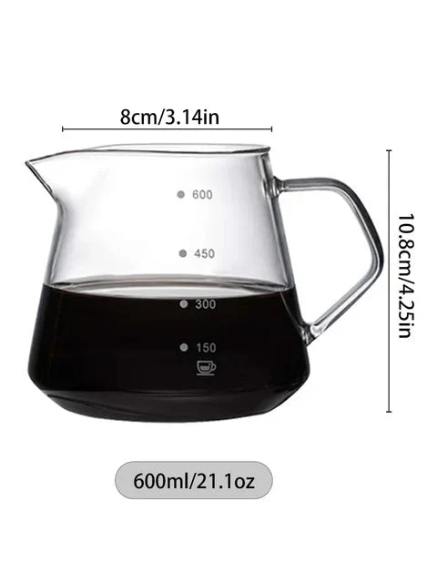 Pour Over Kaffe Brygger Sett Glass Kanne Kaffe med Glass Kaffe Filter | Skanto
