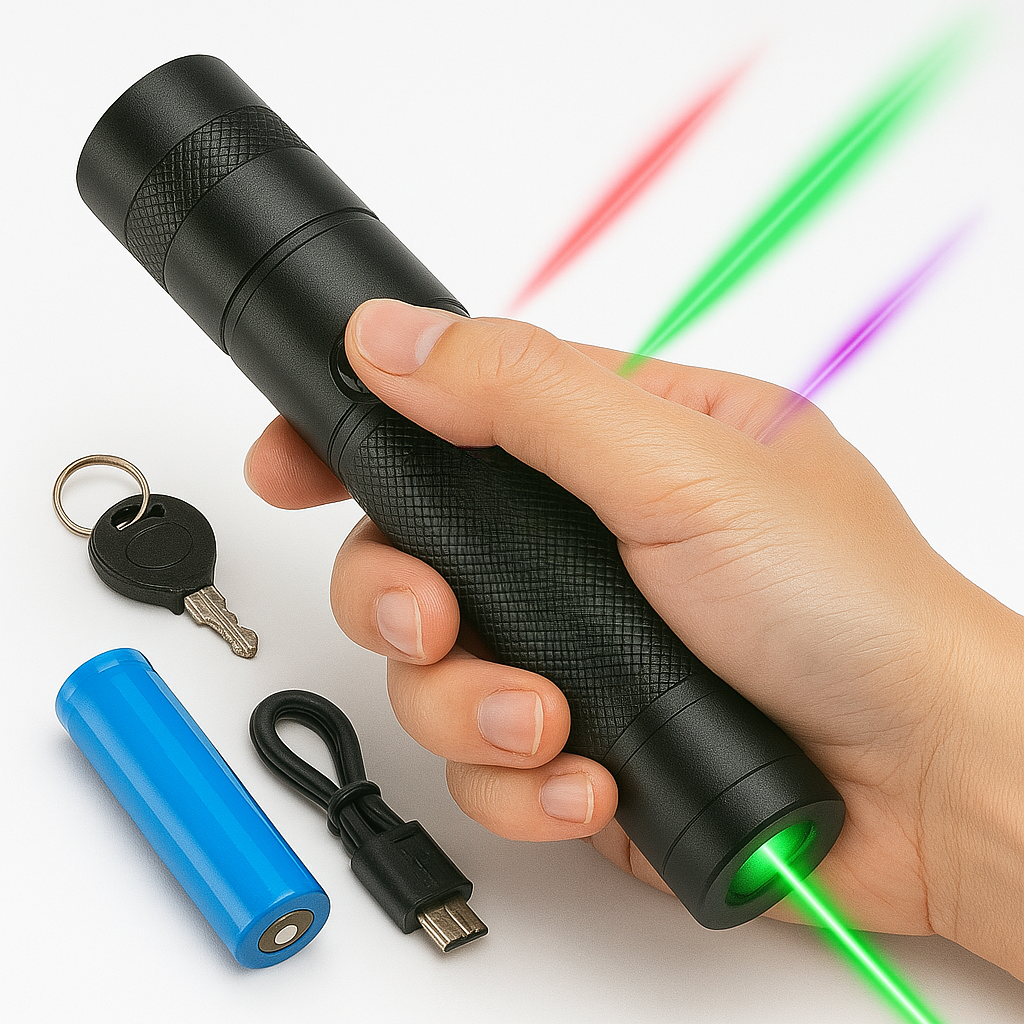 Wiederaufladbare Hochleistungs-Laserpointer-Taschenlampe