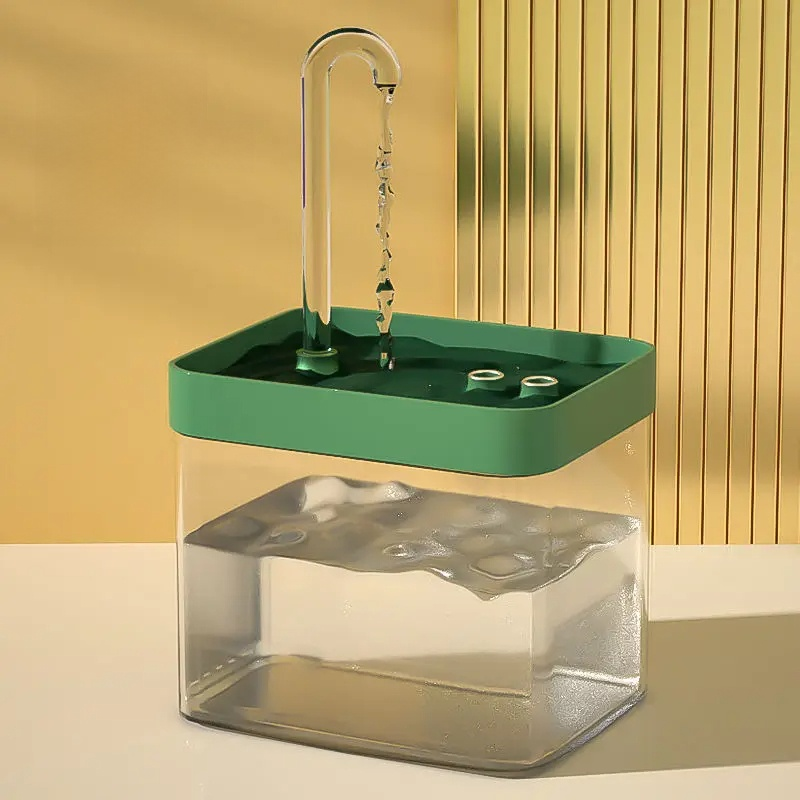 Ultra-stille kjæledyr vannfontene med smart filtrering - 1,5 l rustfritt stål