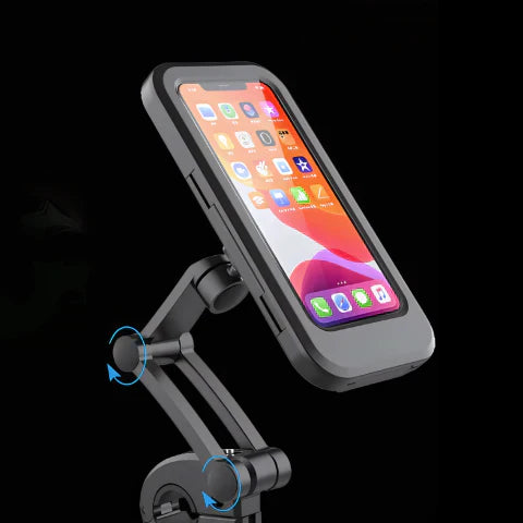 Skanto | SafeRide Vanntett Smartphone Holder – 360° Rotasjon for Sykkel og Regnvær