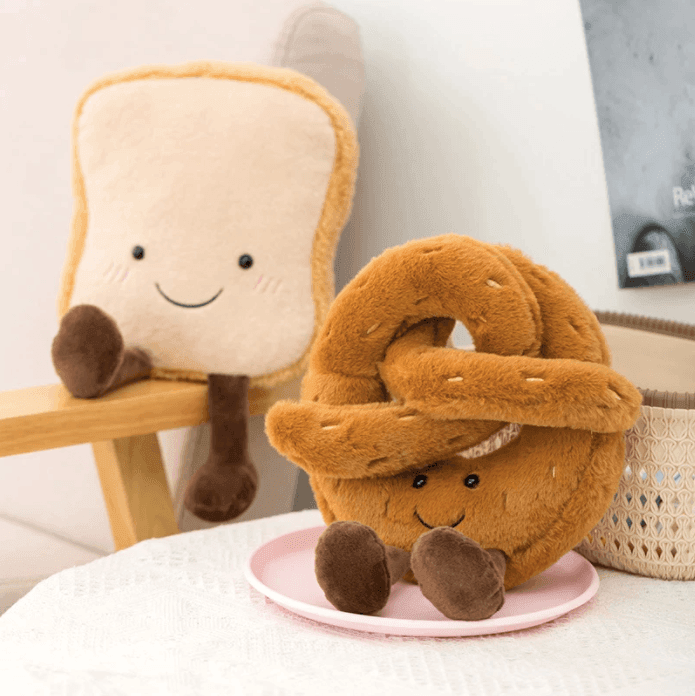 Norvo | Pretzel Croissant Toast Bread Plush Toy