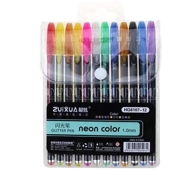 Glitzerly Glitter Gel Penner Set | Skanto