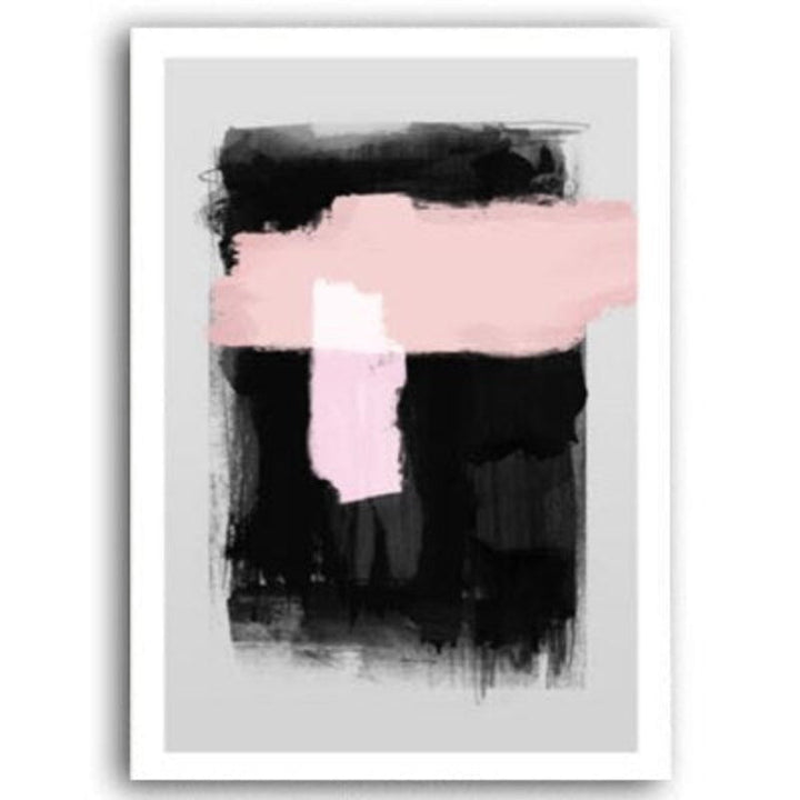 Rosa Akvarellblekk - Lerret Veggkunst Maleri