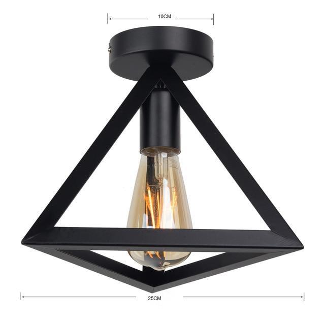 Skanto | Vintage Jern Svart Tak LED Lys