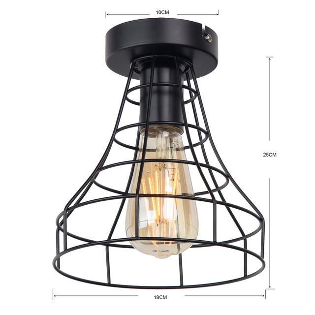 Skanto | Vintage Jern Svart Tak LED Lys