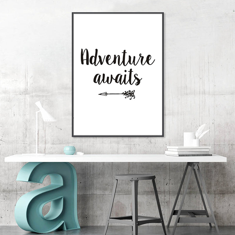 Adventure Awaits Pfeil - Lerret Veggkunst Maleri | Skanto