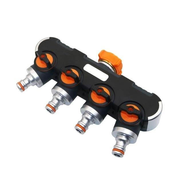 4-Way Hageslange Vannkran Splitter Tilkobling | Skanto