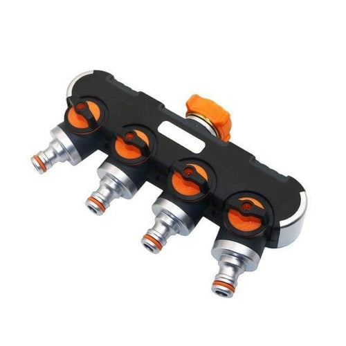4-Way Hageslange Vannkran Splitter Tilkobling | Skanto