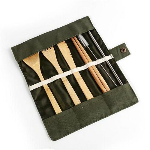 Skanto | 6 Pc Bambus Reise Bestikk Sett