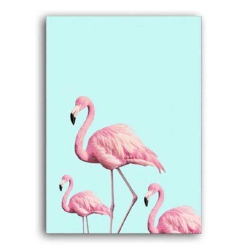Nordisk varm rosa flamingo - lerretbilde