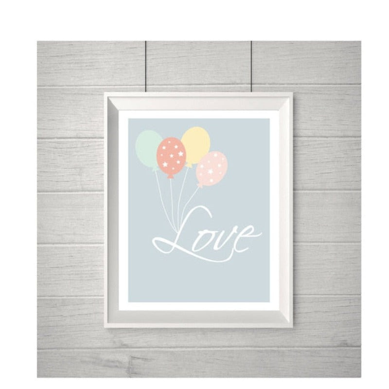 Love Owl - Lerret Veggkunst Maleri