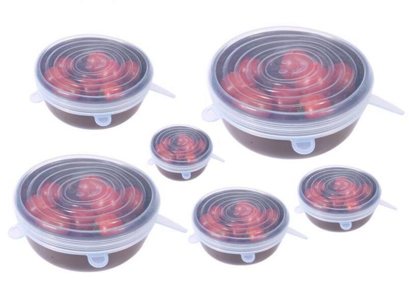 EcoLid - 6 silikon gjenbrukbare stretch-lokk | Skanto