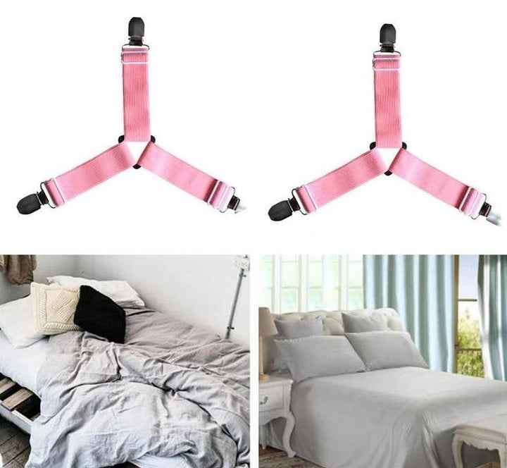 HoldTight - 4 Delers Elastiske Sengetøy Klemmer | Skanto