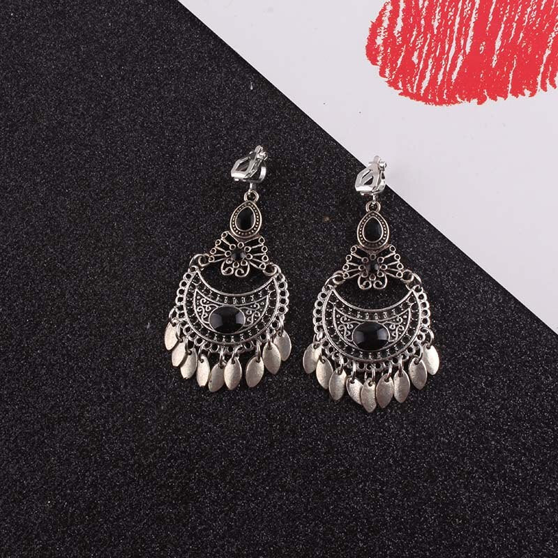 Skanto | 5 fargede dusk vintage clips øreringer uten piercing