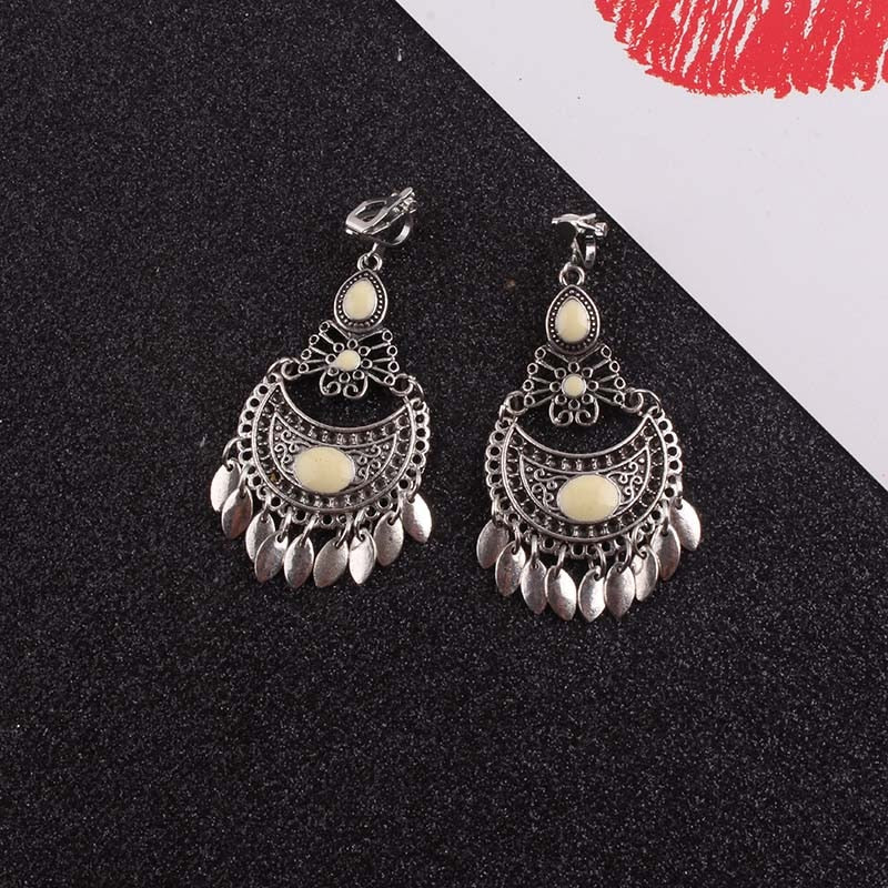 Skanto | 5 fargede dusk vintage clips øreringer uten piercing